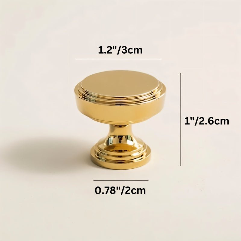 Knob & T-Bar Cabinet Pulls, Modern Kitchen & Dresser Hardware, Gold-Tone Finish, Set of 2 in 6 Sizes, 1.2-8.8in