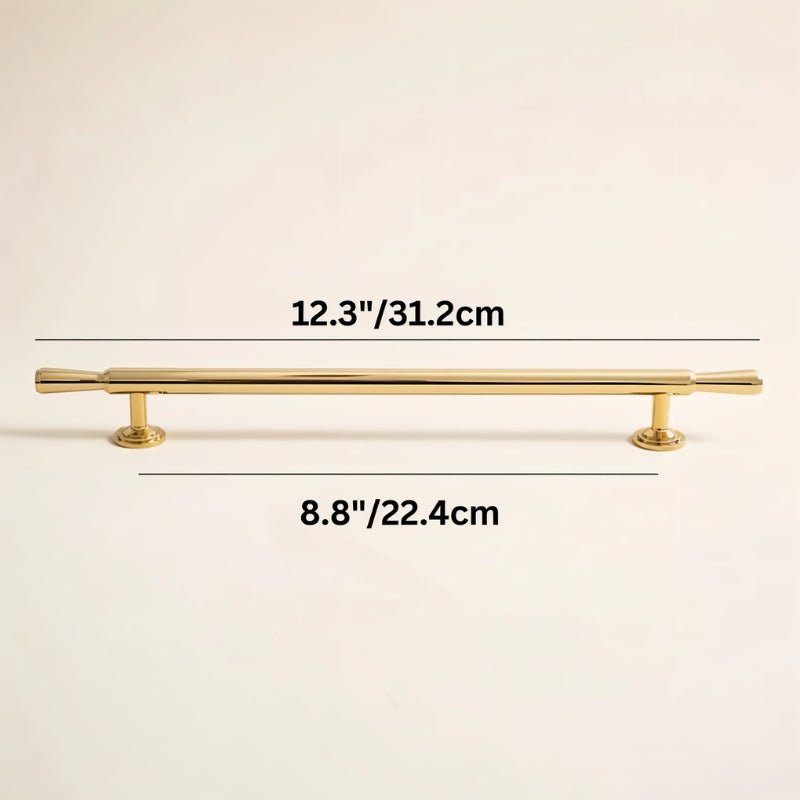 Knob & T-Bar Cabinet Pulls, Modern Kitchen & Dresser Hardware, Gold-Tone Finish, Set of 2 in 6 Sizes, 1.2-8.8in