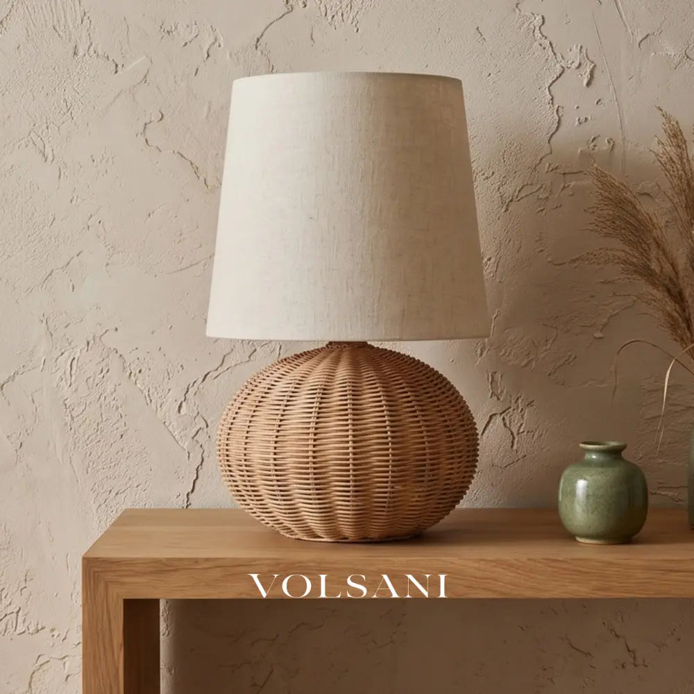 EMI: Rotan Tafellamp (Vintage) - Volsani