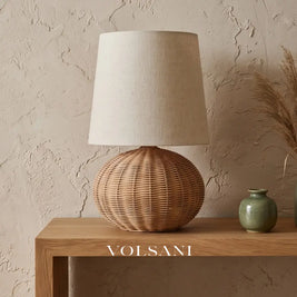 EMI: Rotan Tafellamp (Vintage) - Volsani