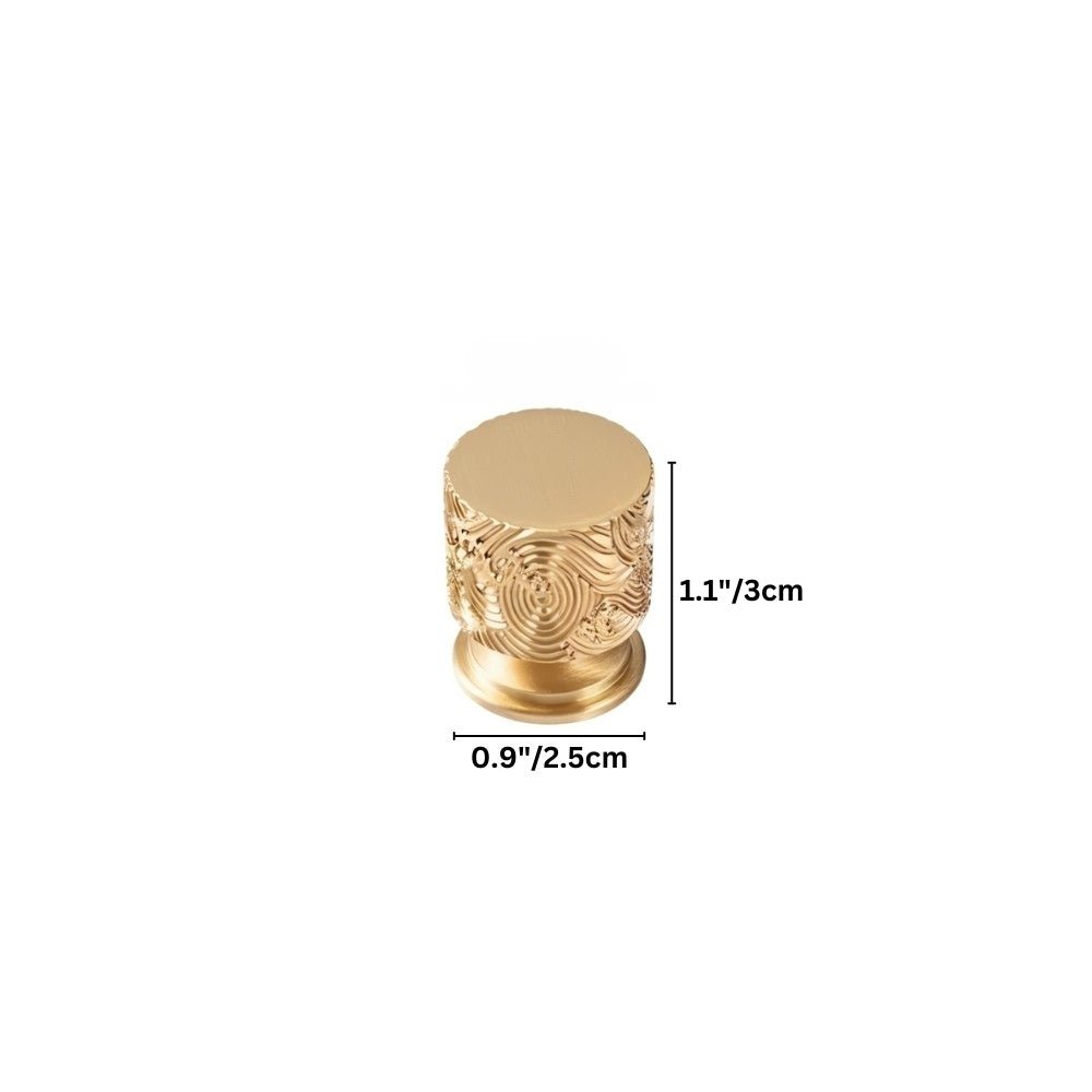Textured Brass Cabinet Knobs & Drawer Pulls, Modern Kitchen & Wardrobe Hardware, Two Bar Profiles, Set of 2 Pieces, 0.9-2.5in