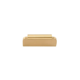 Textured Brass Cabinet Knobs & Drawer Pulls, Modern Kitchen & Wardrobe Hardware, Two Bar Profiles, Set of 2 Pieces, 0.9-2.5in