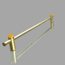 Jade & Brass Drawer Pull Bars, Modern Kitchen & Cabinet Hardware, Natural Stone Variation, Set of 2 in 5 Colors, 6.3-20.5in