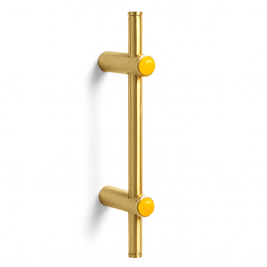 Jade & Brass Drawer Pull Bars, Modern Kitchen & Cabinet Hardware, Natural Stone Variation, Set of 2 in 5 Colors, 6.3-20.5in