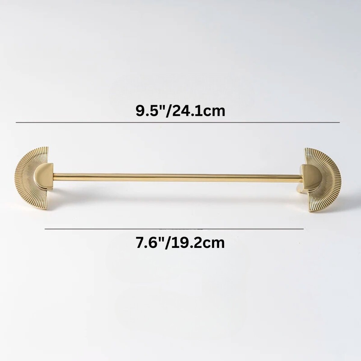 Brass Fan-Shaped Cabinet Knobs & Drawer Pulls, Vintage Kitchen & Dresser Hardware, Brass or Chrome, Set of 2, 2-7.6in