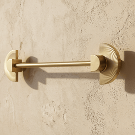 Brass Fan-Shaped Cabinet Knobs & Drawer Pulls, Vintage Kitchen & Dresser Hardware, Brass or Chrome, Set of 2, 2-7.6in