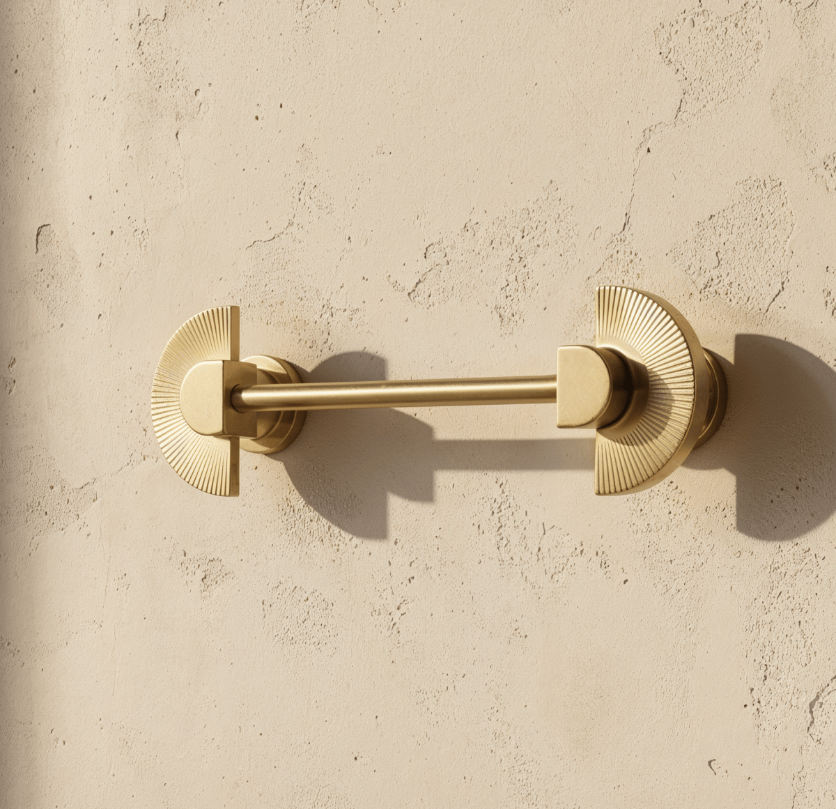 Brass Fan-Shaped Cabinet Knobs & Drawer Pulls, Vintage Kitchen & Dresser Hardware, Brass or Chrome, Set of 2, 2-7.6in