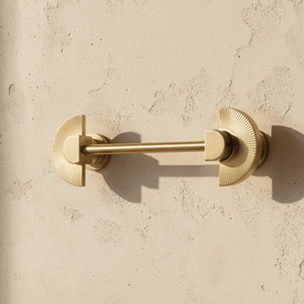 Brass Fan-Shaped Cabinet Knobs & Drawer Pulls, Vintage Kitchen & Dresser Hardware, Brass or Chrome, Set of 2, 2-7.6in