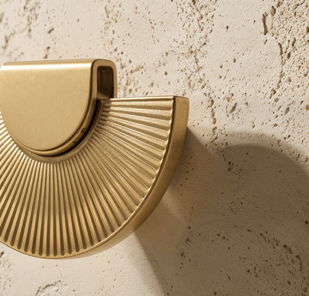 Brass Fan-Shaped Cabinet Knobs & Drawer Pulls, Vintage Kitchen & Dresser Hardware, Brass or Chrome, Set of 2, 2-7.6in