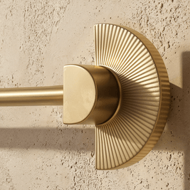 Brass Fan-Shaped Cabinet Knobs & Drawer Pulls, Vintage Kitchen & Dresser Hardware, Brass or Chrome, Set of 2, 2-7.6in