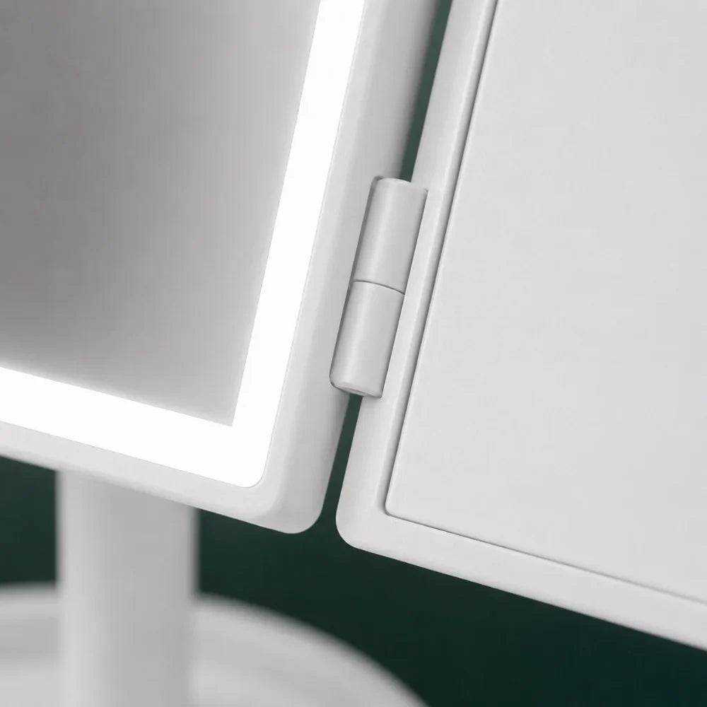 FEMKE: Opvouwbare Make-upspiegel – Drieluik met LED & 2x/3x Vergroting - Volsani