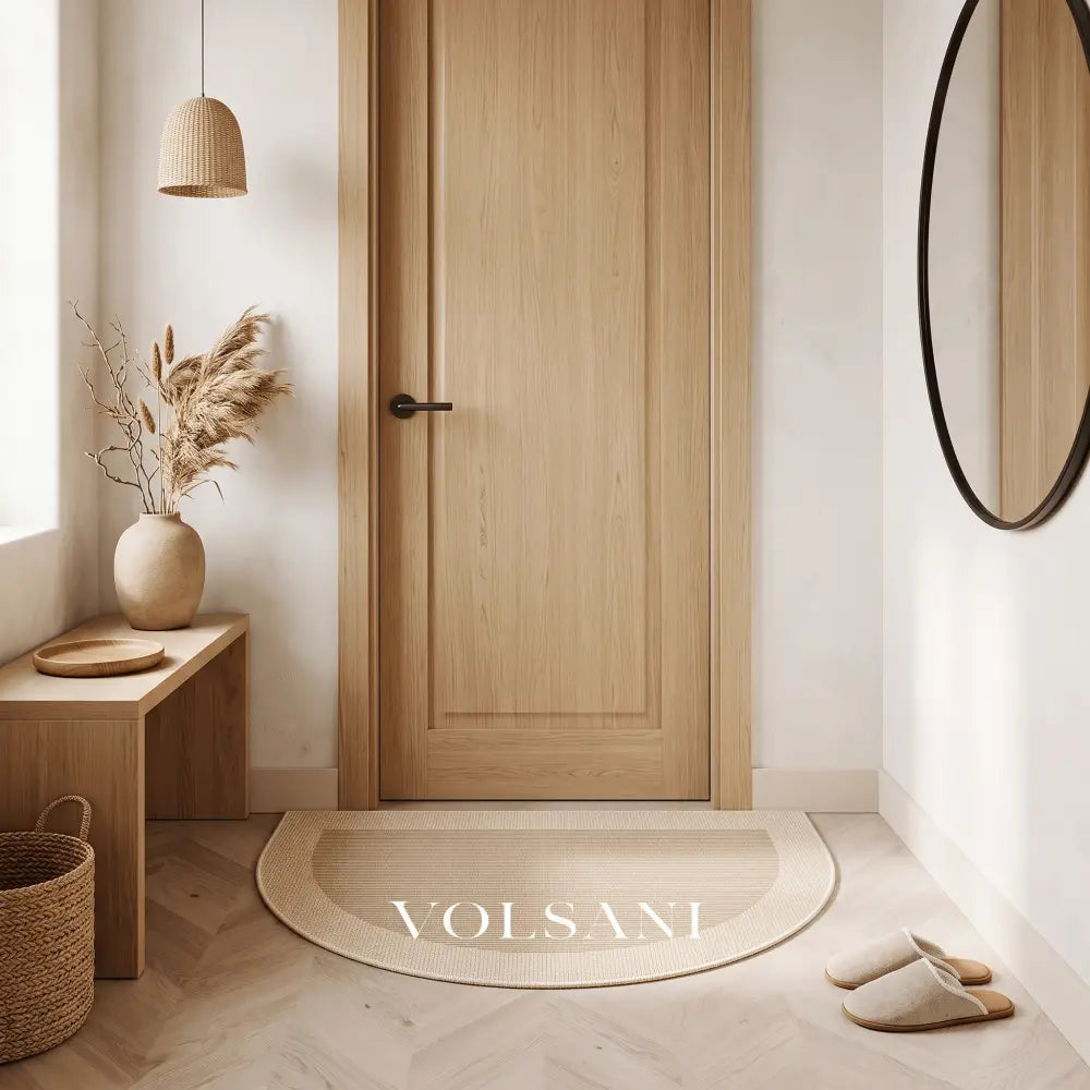 FLEUR: Halfronde Deurmat – Antislip Entreemat - Volsani