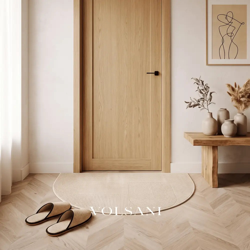 FLEUR: Halfronde Deurmat – Antislip Entreemat - Volsani