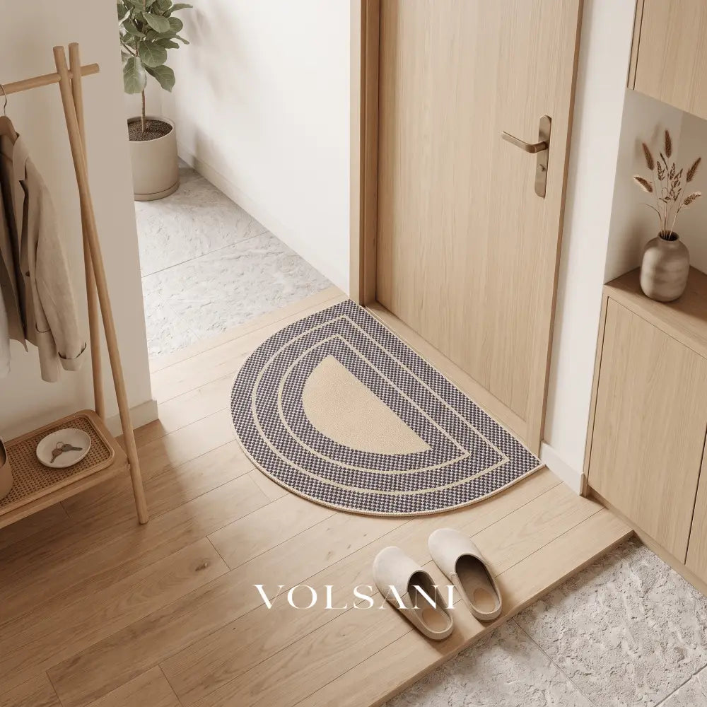 FLEUR: Halfronde Deurmat – Antislip Entreemat - Volsani