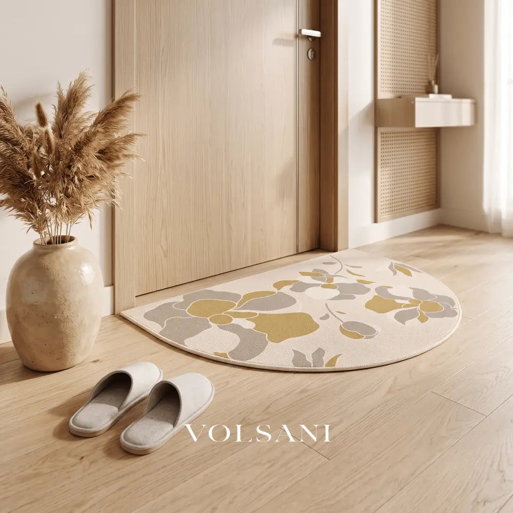 FLEUR: Halfronde Deurmat – Antislip Entreemat - Volsani