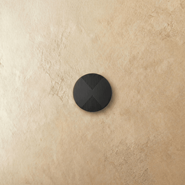 Etched Zinc Alloy Cabinet Knobs, Modern Kitchen & Wardrobe Hardware, Textured Curved Backplate, Set of 2 in Black & Brass, 2.1-3.3in