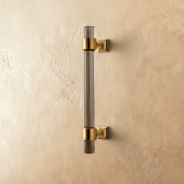 Acrylic Cabinet Knobs & Drawer Pull Bars, Modern Kitchen & Dresser Hardware, Gold Silver & Rose Gold-Tone, Set of 2 in 15 Colors, 2-7.6in