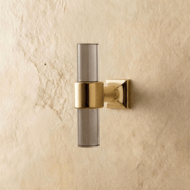 Acrylic Cabinet Knobs & Drawer Pull Bars, Modern Kitchen & Dresser Hardware, Gold Silver & Rose Gold-Tone, Set of 2 in 15 Colors, 2-7.6in