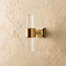 Acrylic Cabinet Knobs & Drawer Pull Bars, Modern Kitchen & Dresser Hardware, Gold Silver & Rose Gold-Tone, Set of 2 in 15 Colors, 2-7.6in
