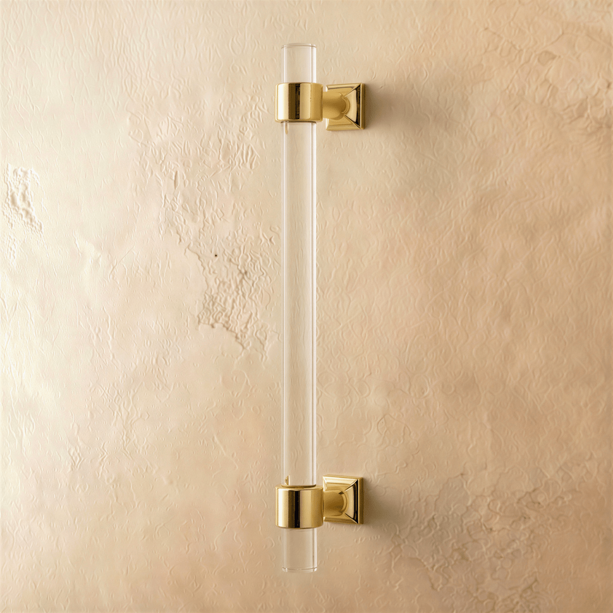 Acrylic Cabinet Knobs & Drawer Pull Bars, Modern Kitchen & Dresser Hardware, Gold Silver & Rose Gold-Tone, Set of 2 in 15 Colors, 2-7.6in
