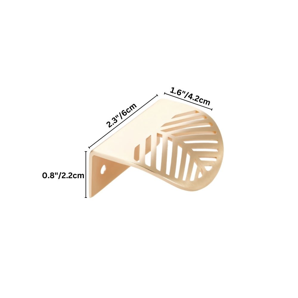 Zinc Alloy Leaf Drawer Pulls, Decorative Kitchen & Bathroom Hardware, Brushed Gold Finish, Set of 2 in 3 Colors, 2.3-4.6in