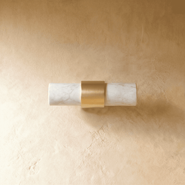 Natural Stone & Brass Cabinet Knobs & Drawer Pulls, Modern Kitchen & Dresser Hardware, White Green or Black, Set of 2, 2.4-5in