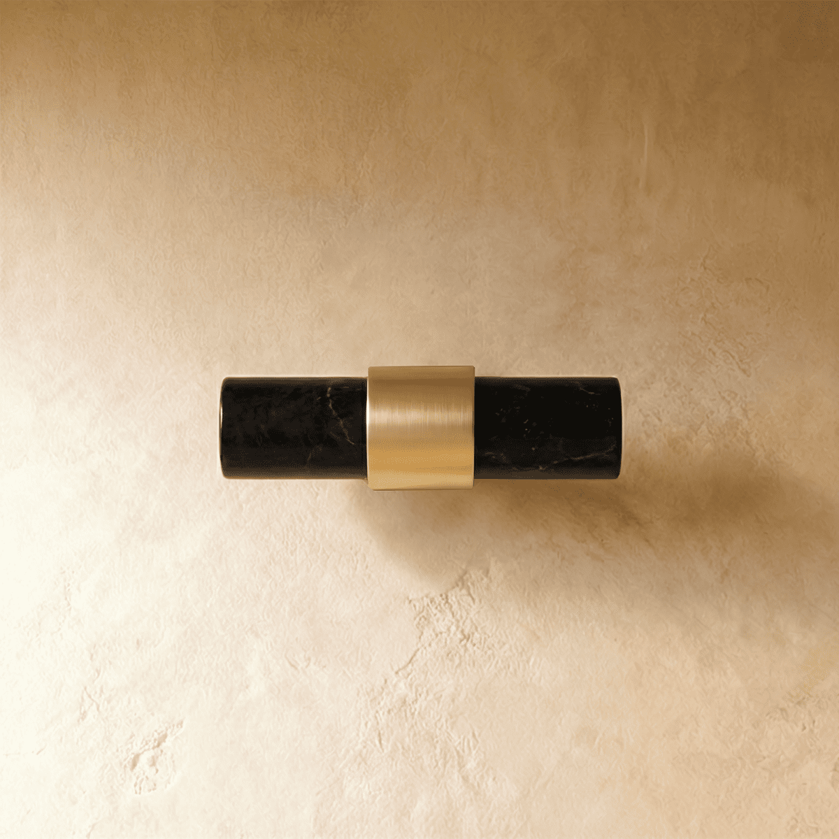 Natural Stone & Brass Cabinet Knobs & Drawer Pulls, Modern Kitchen & Dresser Hardware, White Green or Black, Set of 2, 2.4-5in