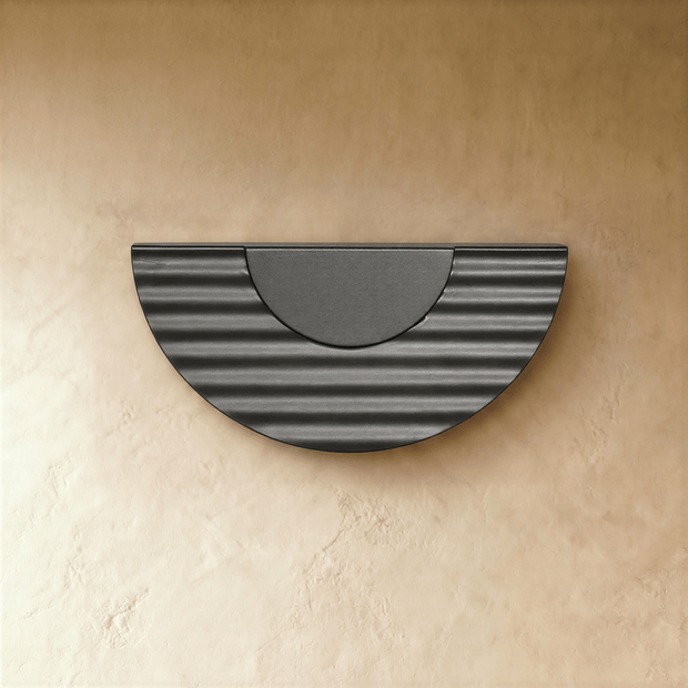Zinc Alloy Drawer Pulls, Modern Kitchen & Wardrobe Hardware, Ridged Semi-Circular Grip, Set of 2 in 3 Finishes, 2.5in Hole Spacing
