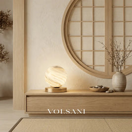 Glass Globe Table Lamp with Brass Base Marbled Shade Bedside & Reading Lamp Warm White LED 7in - D5.9’’(15cm) x