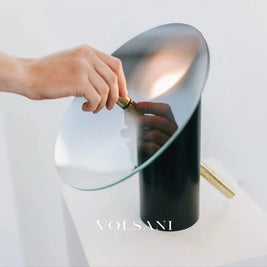 Glass Table Lamp Postmodern Nordic Bedside & Living Room Lamp Soft Ambient Warm White Glow 10in - D9.8’’(25cm) x
