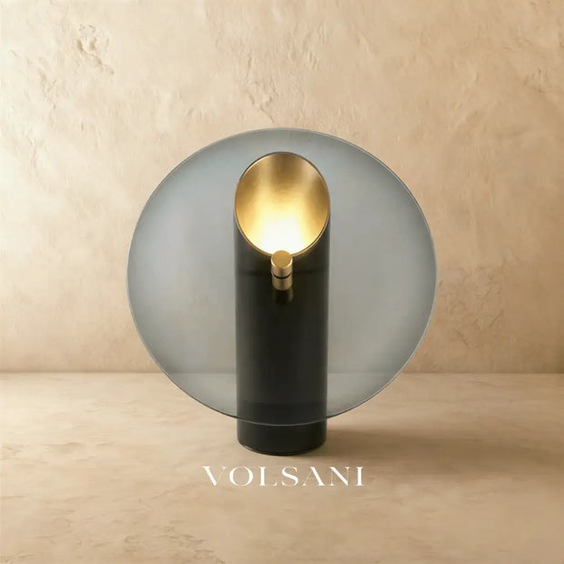 Glass Table Lamp Postmodern Nordic Bedside & Living Room Lamp Soft Ambient Warm White Glow 10in - D9.8’’(25cm) x