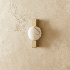 Crystal Ball Cabinet Knobs & Drawer Pulls, Classic Kitchen & Dresser Hardware, Brass with Crystal, Set of 2, 1.2-5in