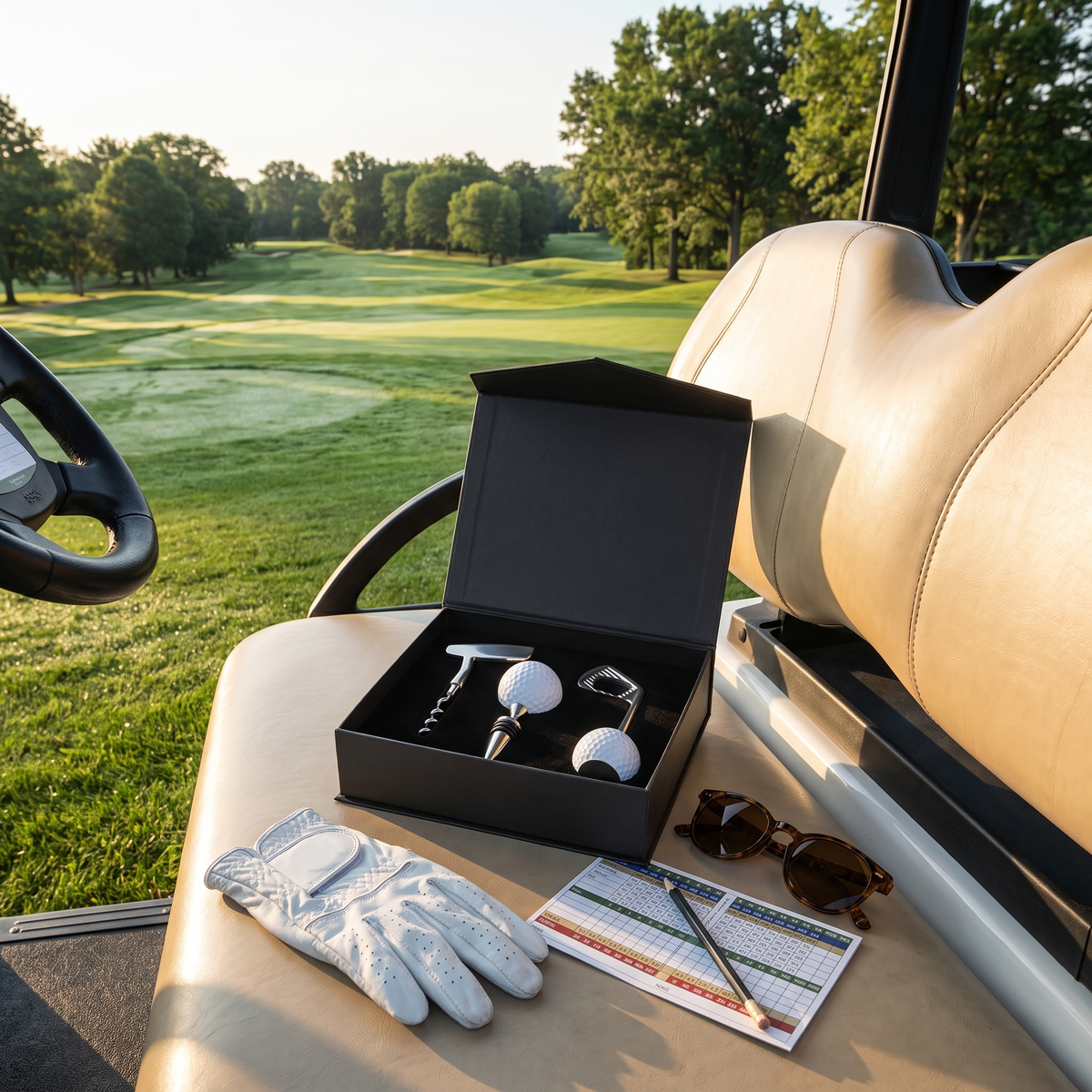Bar Tools Set, Golf Corkscrew, Golf Ball Wine Stopper & Opener, Gift Box