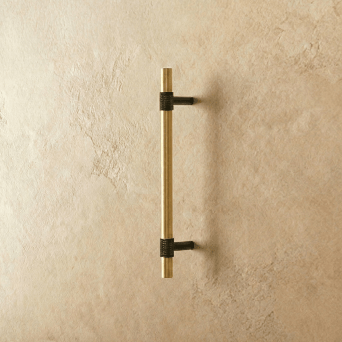 Knurled Brass Cabinet Knobs & Drawer Pulls, Industrial Kitchen & Wardrobe Hardware, Brushed Gold Finish, Set of 2, 2.5-5in