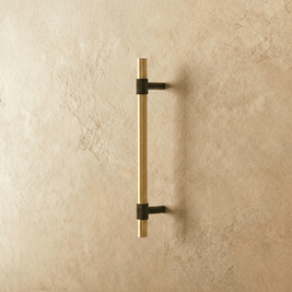 Knurled Brass Cabinet Knobs & Drawer Pulls, Industrial Kitchen & Wardrobe Hardware, Brushed Gold Finish, Set of 2, 2.5-5in