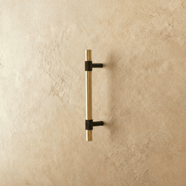 Knurled Brass Cabinet Knobs & Drawer Pulls, Industrial Kitchen & Wardrobe Hardware, Brushed Gold Finish, Set of 2, 2.5-5in