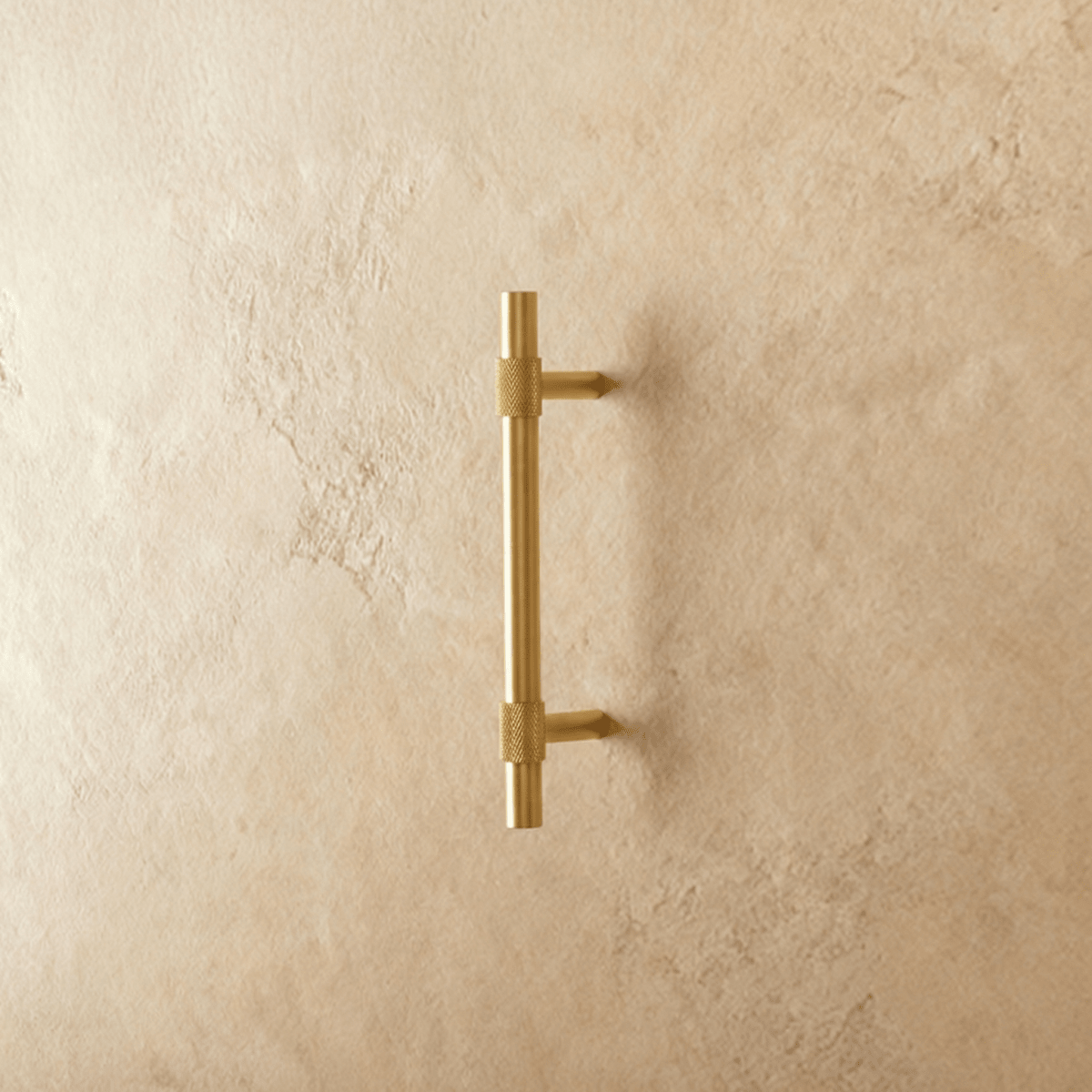 Knurled Brass Cabinet Knobs & Drawer Pulls, Industrial Kitchen & Wardrobe Hardware, Brushed Gold Finish, Set of 2, 2.5-5in