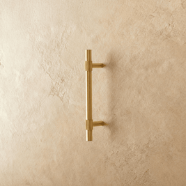 Knurled Brass Cabinet Knobs & Drawer Pulls, Industrial Kitchen & Wardrobe Hardware, Brushed Gold Finish, Set of 2, 2.5-5in