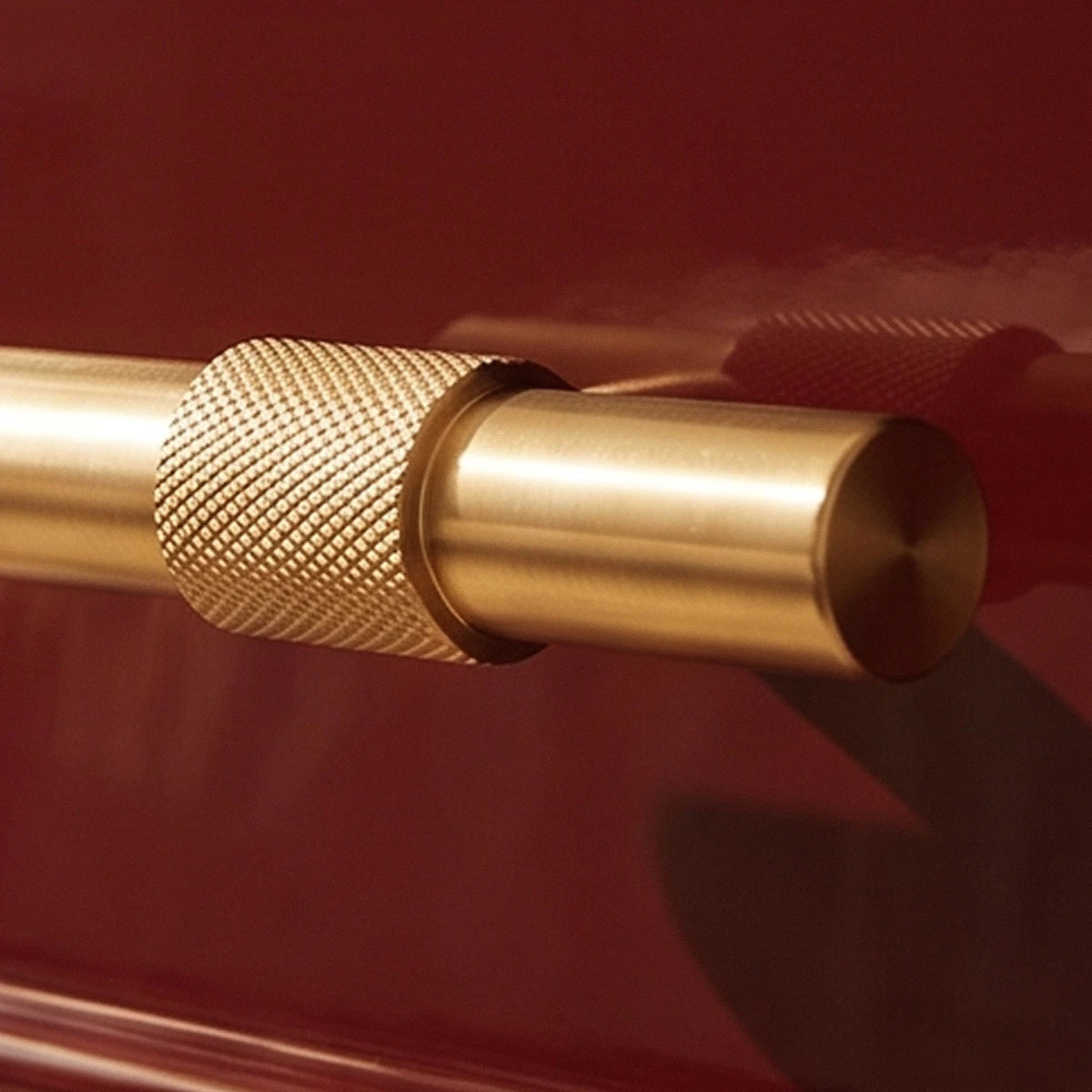 Knurled Brass Cabinet Knobs & Drawer Pulls, Industrial Kitchen & Wardrobe Hardware, Brushed Gold Finish, Set of 2, 2.5-5in