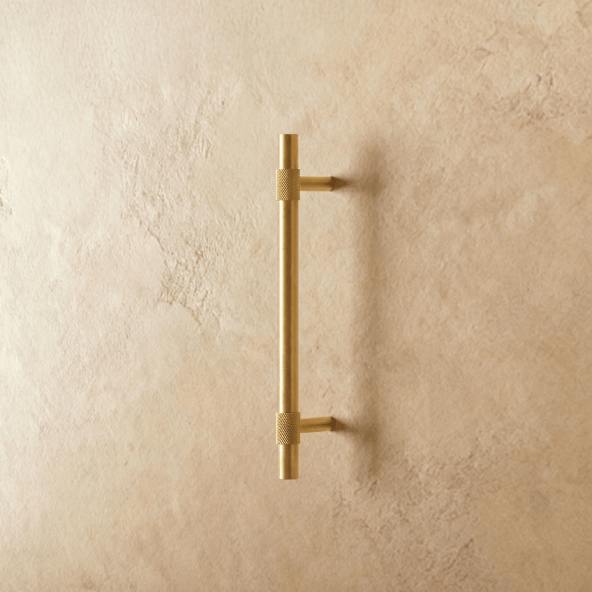 Knurled Brass Cabinet Knobs & Drawer Pulls, Industrial Kitchen & Wardrobe Hardware, Brushed Gold Finish, Set of 2, 2.5-5in