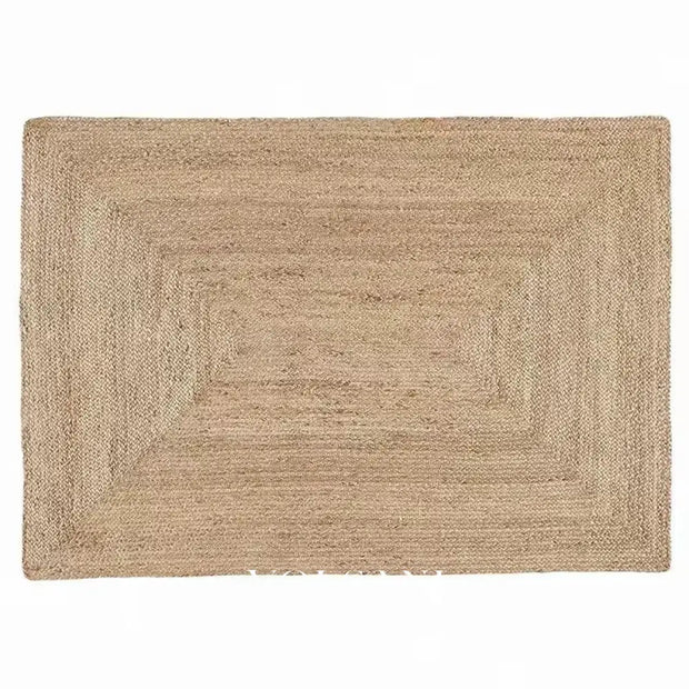 Hand Braided Jute Rug in Round & Rectangular Natural Fiber Living & Dining Room Rug Hand Washable 11 Sizes 35-130in
