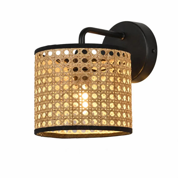 HARU: Handgemaakte Rotan Wandlamp - Volsani