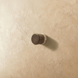 Wood Cabinet Knobs & Pull Bars, Modern Kitchen & Wardrobe Cabinet Hardware, Gold-Tone Brackets, Set of 2 in Oak & Walnut, 1.1-12.5in