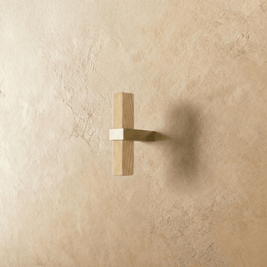 Wood Cabinet Knobs & Pull Bars, Modern Kitchen & Wardrobe Cabinet Hardware, Gold-Tone Brackets, Set of 2 in Oak & Walnut, 1.1-12.5in