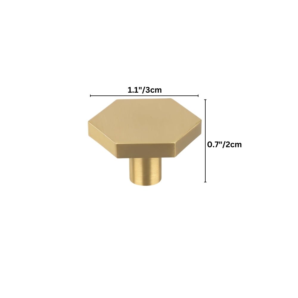 Brass Cabinet Knobs & Drawer Pulls, Minimalist Kitchen & Bathroom Hardware, Rectangular Bar Profile, Set of 2, 1.1-16.3in