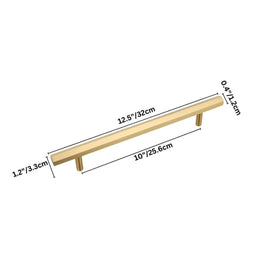 Brass Cabinet Knobs & Drawer Pulls, Minimalist Kitchen & Bathroom Hardware, Rectangular Bar Profile, Set of 2, 1.1-16.3in