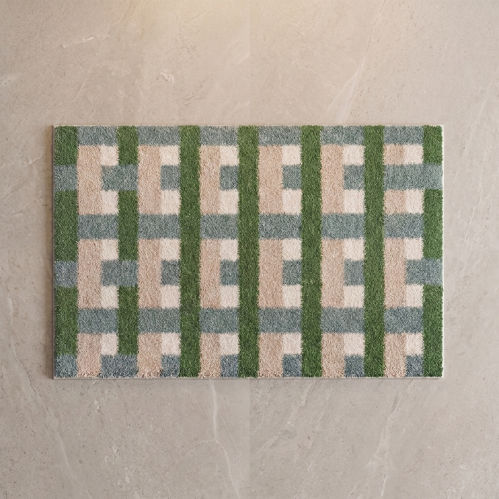 Merano Mint Grid stone bg