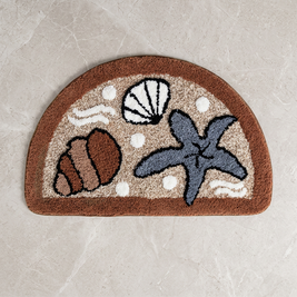 Cremona semicircle bath mat stone bg