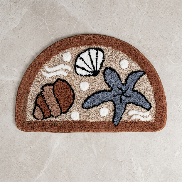 Cremona semicircle bath mat stone bg