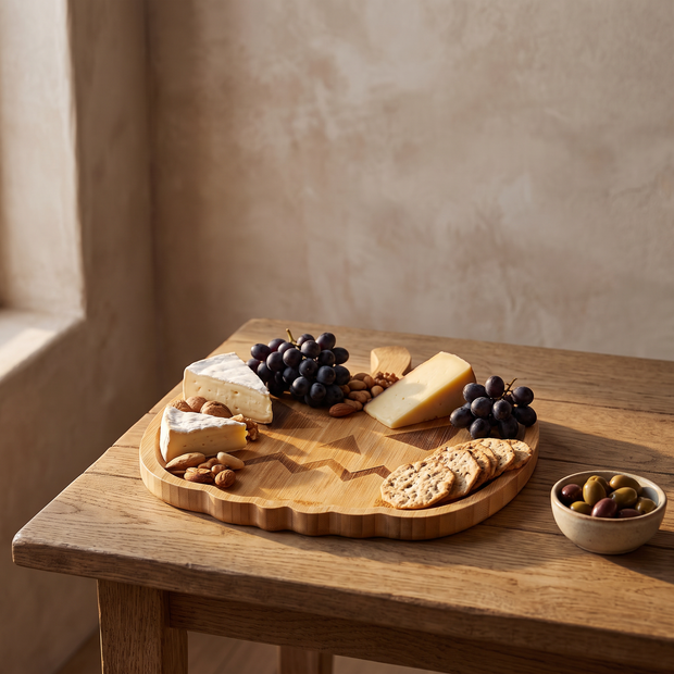 Halloween charcuterie board with cheese and grapes